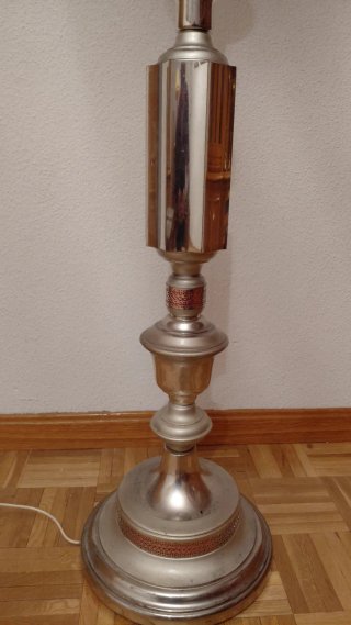 Lámpara de pie vintage tela y metal