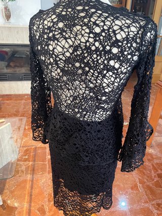 Vestido negro encaje boda