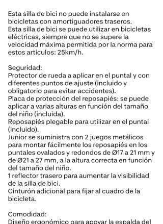 Silla bici niño Polisport Guppy Junior