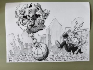 Print Fanart Neo Córtex y Robotnik