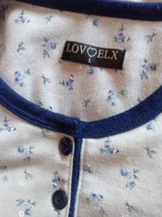 Pijama mujer talla L gris y azul