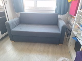 Sofá cama gris Ikea
