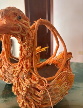 Ceste decorative anatra intrecciate
