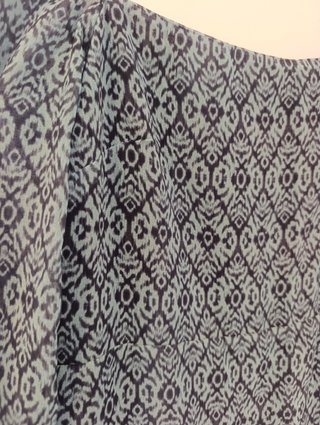 Vestido midi estampado azul