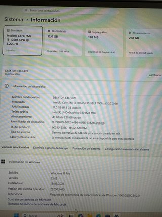 Dell Optiplex 3080 Negro