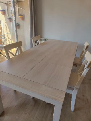 Mesa de comedor extensible madera