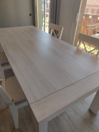 Mesa de comedor extensible madera