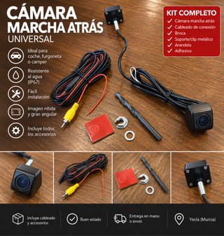 Cámara Marcha Atrás Universal + Kit