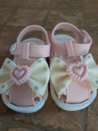 Sandali rosa bimba n.19 con fiocco