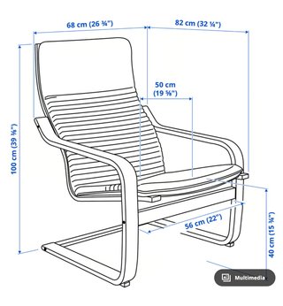 Sillón POÄNG Ikea efecto nogal/negro