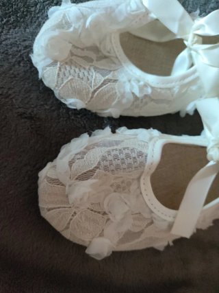 Bailarinas blancas encaje un solo uso