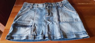 Minigonna jeans con zip