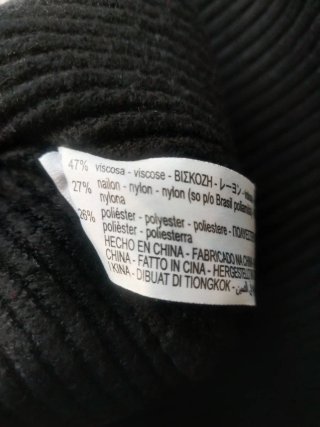 Jersey Punto Zara Negro Cuello Alto Mangas Globo