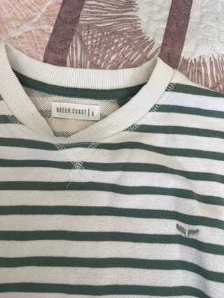Sudadera Green Coast Rayas Verde y Blanca