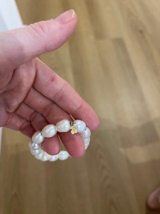Pulsera Tous Perlas y Oso Dorado