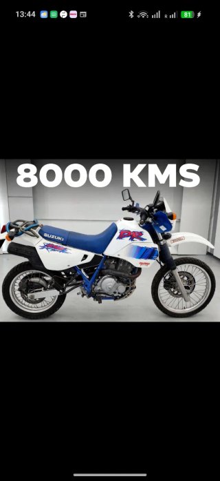 Suzuki DR Enduro Blanca y Azul