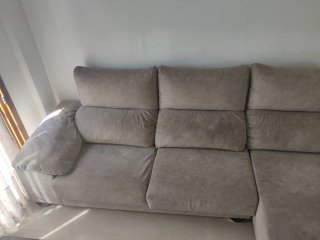 Sofá Chaise Longue Gris 2.85m