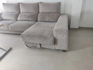 Sofá Chaise Longue Gris 2.85m