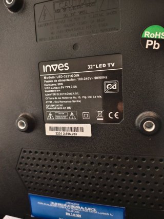 Televisión Inves Smart TV Negra