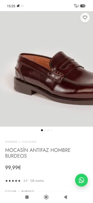 Mocasines de piel CALZALINE talla 40