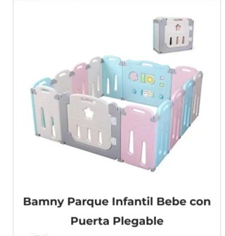 Parque Infantil Bebé con Puerta Plegable