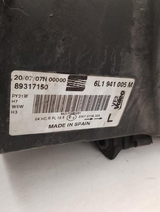 Seat 6178 89306239 faro izquierdo cordoba