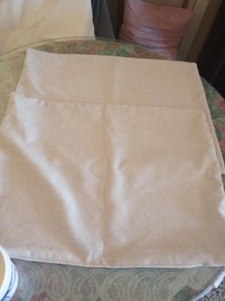 2 Fundas Cojín Tela Beige