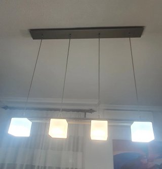 Lámpara colgante aluminio 90cm