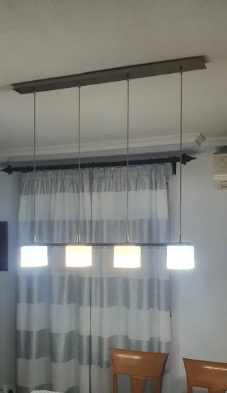 Lámpara colgante aluminio 90cm