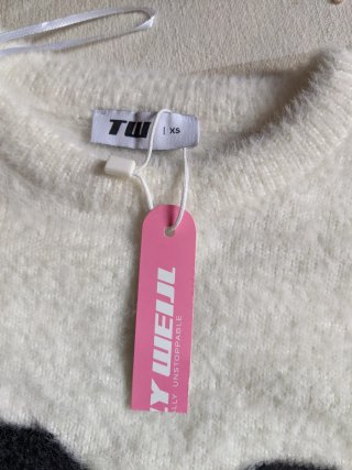 Maglioncino Y WEAR 01 Bianco Nero XS