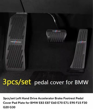 3 Pedales BMW E83 E87 E60 E70 E71 F15 F30 G20