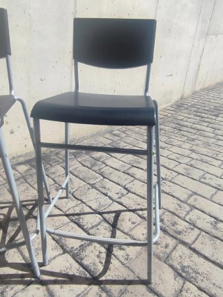 Taburetes Ikea Negro/Gris