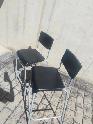 Taburetes Ikea Negro/Gris