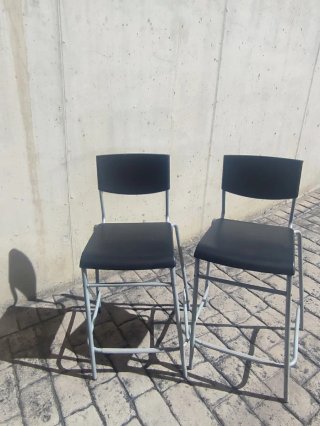 Taburetes Ikea Negro/Gris