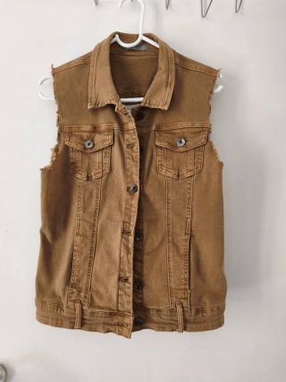 Chaleco vaquero marrón Modificado- Diseño Único