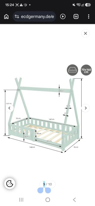 2 camas Montessori Tipi 70x140