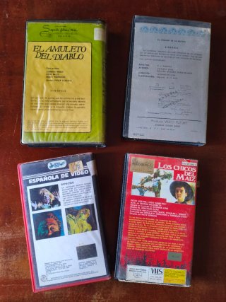 Lote 4 Películas VHS Terror de videoclub.