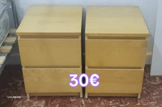 2 Mesitas de Noche IKEA MALM