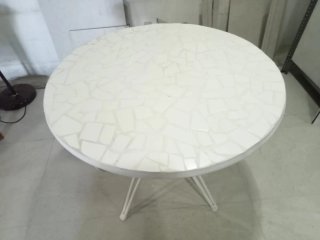 Conjunto mesa y sillas forja blanco