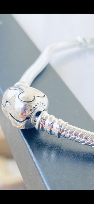 Pulsera Pandora Corazón Brillante Plata