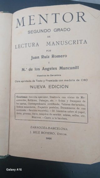Mentor - Lectura Manuscrita (1931)