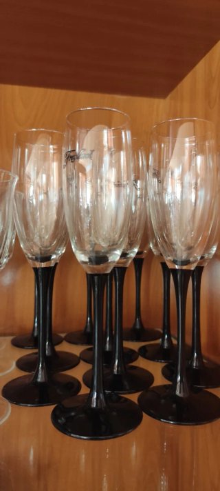 Lote 10 Copas Cristal Negras