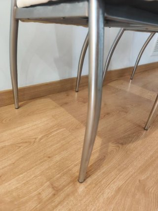 Juego de 6 sillas de salón blancas