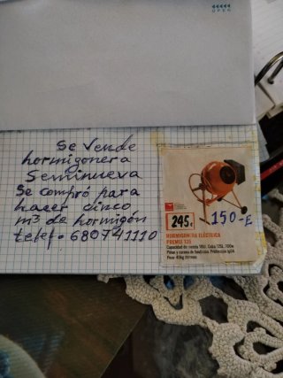 Hormigonera Eléctrica Seminueva 125L