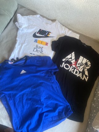 Lote 3 Camisetas Nike, Adidas, Jordan