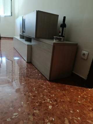 Mueble Salón Elle Beige y Blanco