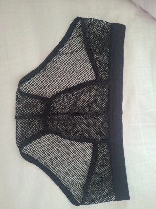 Slip de rejilla negro