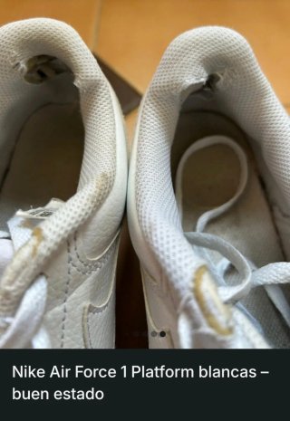 Nike Air Force 1 Platform Blancas Talla 39