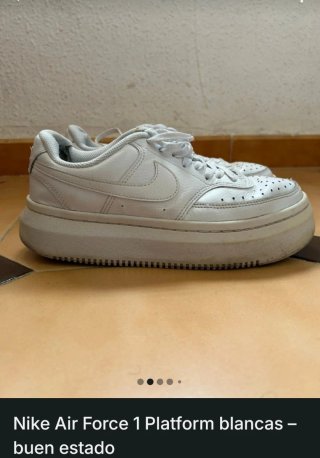 Nike Air Force 1 Platform Blancas Talla 39