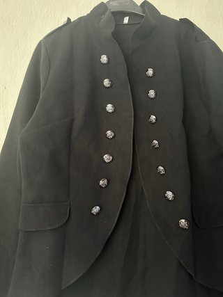 Chaqueta militar negra talla L